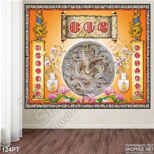 Tranh psd điêu khắc giả ngọc bàn thờ tổ