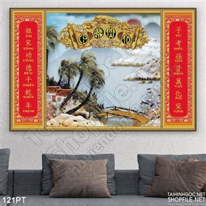 Tranh 3D treo tường phòng thờ