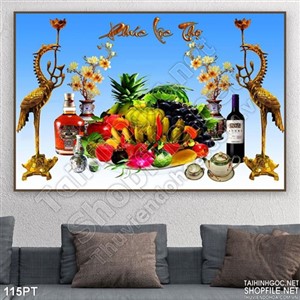 Tranh bàn thờ chim Hạc 3D treo tường