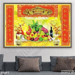 Tranh phong thủy treo bàn thờ cửu tuyền thất tổ