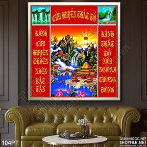 Tranh 3D trang trí bàn thờ tổ