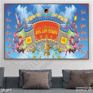 Tranh 3D treo phòng thờ psd