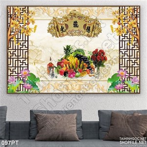 Tranh 3D trang trí phòng thờ mới nhất