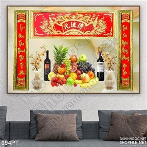 Tranh psd giả ngọc trang trí bàn thờ