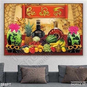Tranh 3D bàn thờ Phúc Lộc Thọ