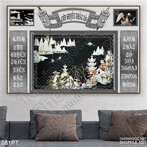 Tranh psd treo bàn thờ