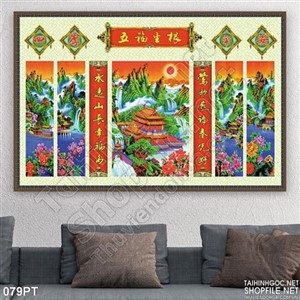 Tranh 3D cửu huyền thất tổ psd