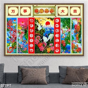 Tranh 3D cửu huyền thất tổ tứ quý