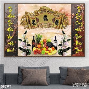 Tranh bàn thờ cửu huyền thất tổ 3D