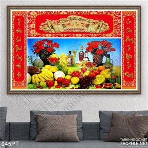 Tranh trang trí bàn thờ tổ psd