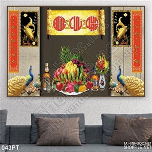 Tranh 3D cửu huyền thất tổ psd