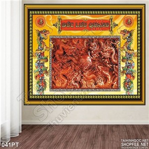 Tranh 3D điêu khắc gỗ treo bàn thờ