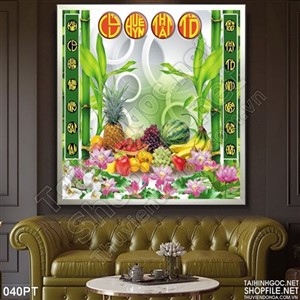 Tranh psd bàn thờ cửu huyền thất tổ