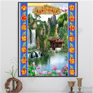 Tranh psd bàn thờ cửu huyền thất tổ phong thủy