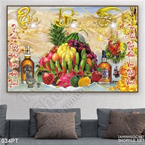 Tranh bàn thờ Phúc Lộc Thọ 3D