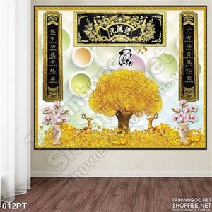 Tranh psd bàn thờ cửu huyền thất tổ