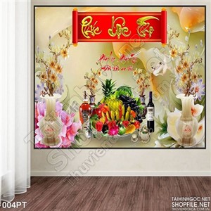Tranh 3D bàn thờ Phúc Lộc Thọ