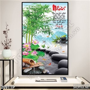 Tranh thư pháp chữ nhẫn phong thủy