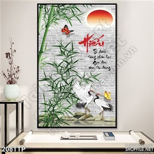 Tranh thư pháp chữ hiếu độc đáo