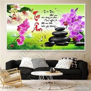 Tranh thư pháp tri ân in đẹp