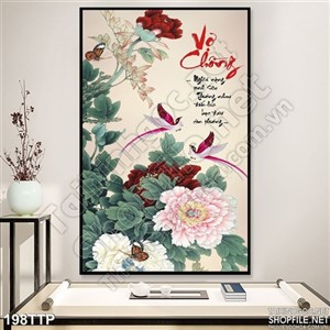 Tranh vợ chồng thư pháp