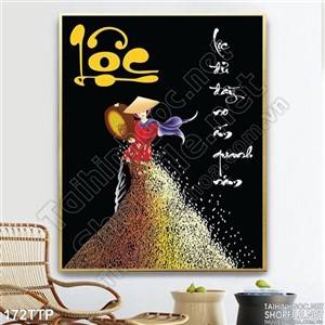 Tranh thư pháp chữ lộc