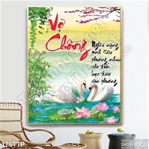 Tranh thư pháp về vợ chồng