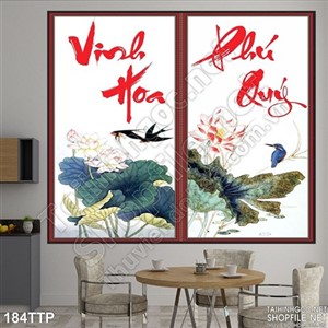 Tranh thư pháp vinh hoa phú quý