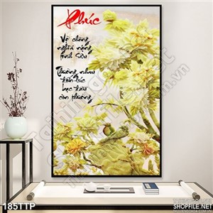 Tranh thư pháp chữ phúc psd