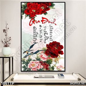 Tranh thư pháp hay về gia đình