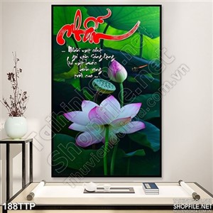 Tranh thư pháp chữ nhẫn đẹp