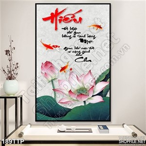 Tranh thư pháp treo tường chữ hiếu