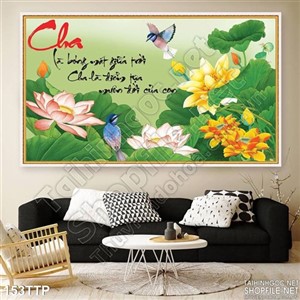 Tranh thư pháp về cha đẹp