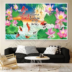 Tranh thư pháp về gia đình psd