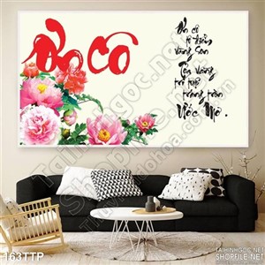 Tranh thư pháp ơn cô psd