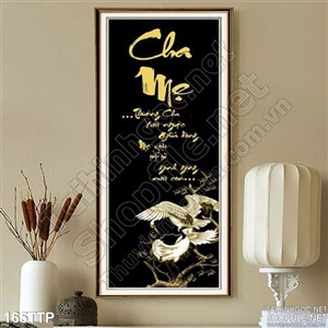 Tranh thư pháp treo tường cha mẹ đẹp