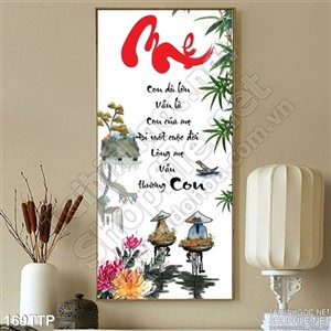 Tranh thư pháp nghệ thuật về mẹ