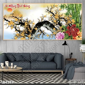 Tranh thư pháp thịnh vượng psd