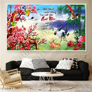 Tranh thư pháp mùa xuân