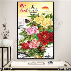 Tranh thư pháp về gia đình