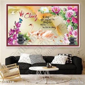 Tranh thư pháp treo tường về vợ chồng