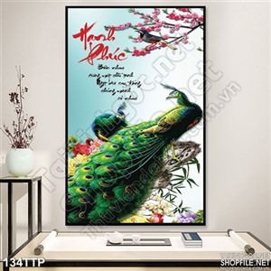 Tranh thư pháp hạnh phúc