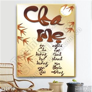 Tranh thư pháp ý nghĩa về cha mẹ psd