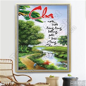 Tranh thư pháp ý nghĩa về cha psd