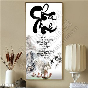 Tranh thư pháp treo tường cha mẹ