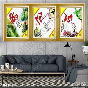 Phúc lộc thọ Tranh thư pháp