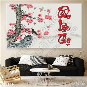 Tranh thư pháp phúc lộc thọ treo tường