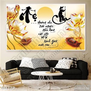 Tranh thư pháp công ơn cha mẹ