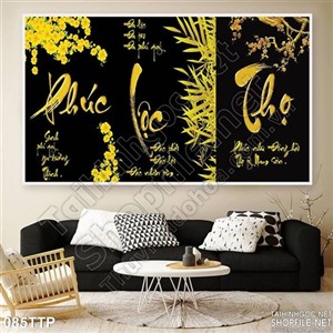 Tranh thư pháp treo tường phúc lộc thọ