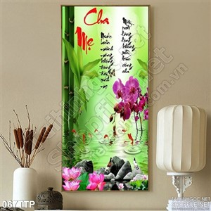 Tranh thư pháp về cha mẹ độc đáo